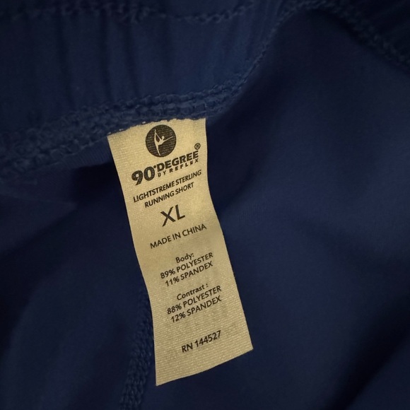 90 Degree By Reflex Blue Athletic Shorts Lightweight Performance - Picture 3 of 3